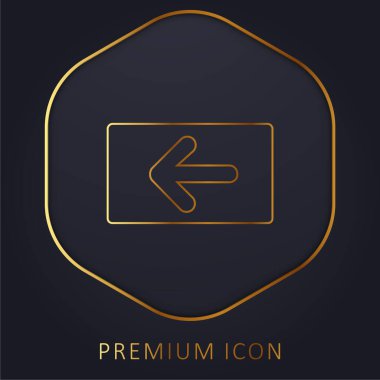 Backspace Key golden line premium logo or icon clipart