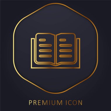 Altın satır premium logosu ya da simgesi