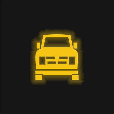 Tüm Arazi sarı parlak neon simgesi