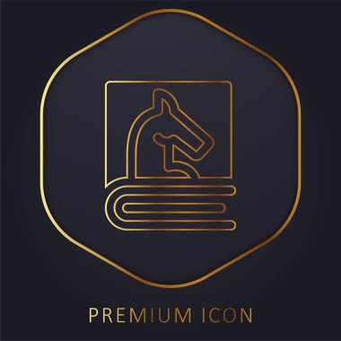 Altın satır premium logosu ya da simgesi