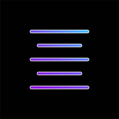 Merkez mavi eğimli vektör simgesini hizala