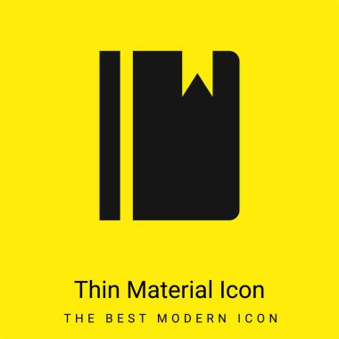 Bookmark In Agenda minimal bright yellow material icon clipart