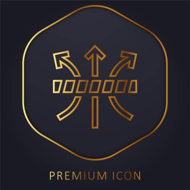 Breathable golden line premium logo or icon clipart