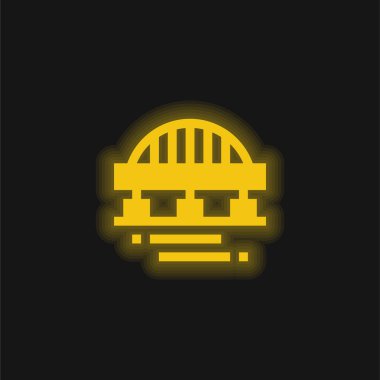 Köprü sarısı parlak neon simgesi