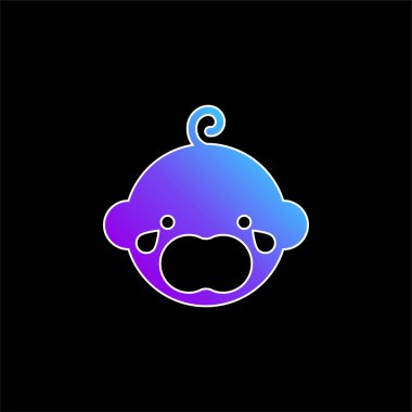 Bebek Ağlayan Mavi Gradyan vektör simgesi