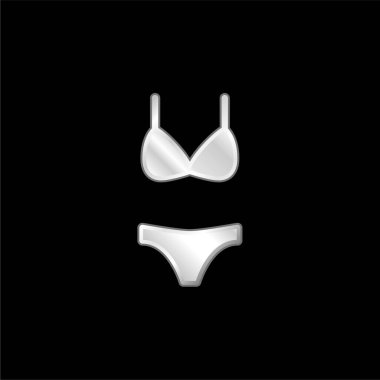Bikini gümüş kaplama metalik simge