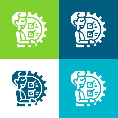 Yetenek Düz Renk en düşük simge kümesi