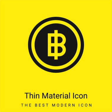 Baht minimal bright yellow material icon clipart