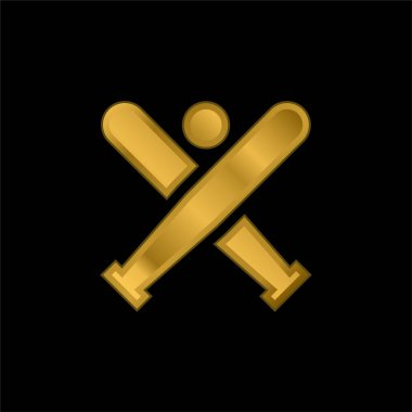 Yarasa altın kaplama metalik simge veya logo vektörü