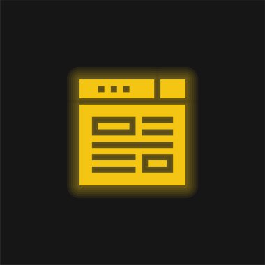 Parlayan sarı neon simgesi bloglanıyor