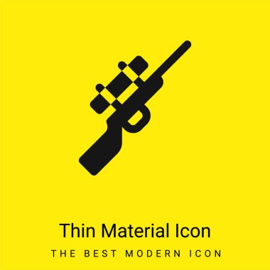 Biathlon minimal bright yellow material icon clipart