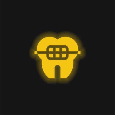 Parlak sarı neon ikonu