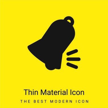 Bell Sound minimal bright yellow material icon clipart