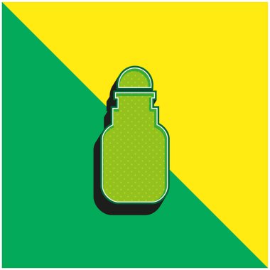 Banyo Şişesi Yeşil ve Sarı 3D vektör simgesi