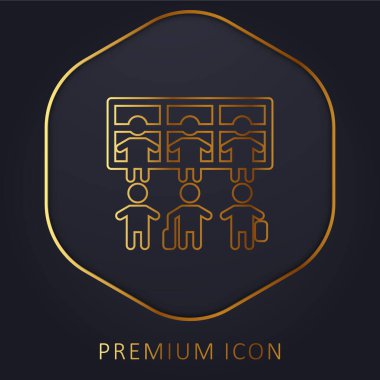 Havaalanı Kuyruğu Altın Hat prim logosu veya simgesi