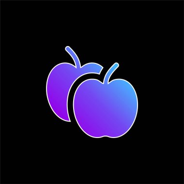 Elma mavi gradyan vektör simgesi