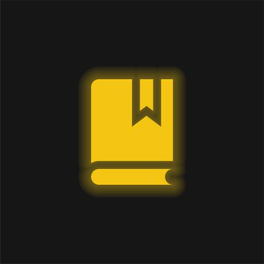 Gündem sarı parlak neon simgesi