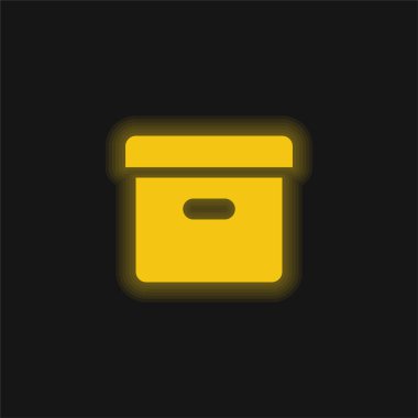 Kutu sarısı parlak neon simgesi