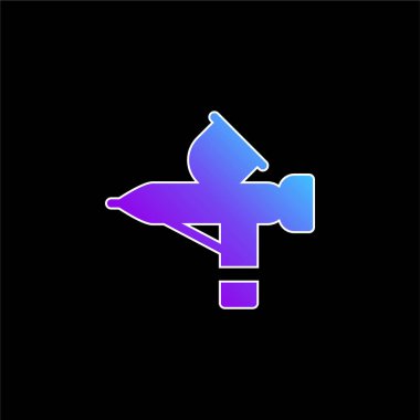 Hava fırçası mavi gradyan vektör simgesi