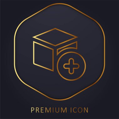 Altın çizgi premium logo veya simge ekle