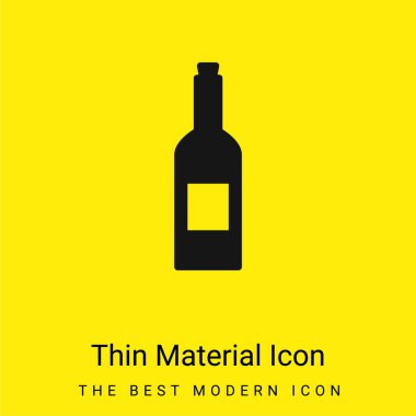 Bir şişe şarap, çok az parlak sarı madde ikonu.