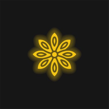 Anise sarı parlak neon simgesi
