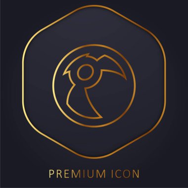 Top altın çizgi premium logo veya simge