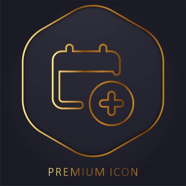 Altın çizgi premium logo veya simge ekle