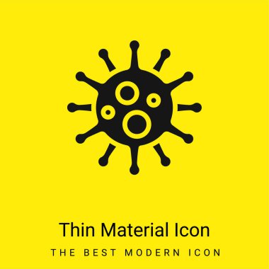 Bacteria minimal bright yellow material icon clipart