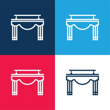 Büyük Bambalina mavi ve kırmızı en küçük simge kümesi