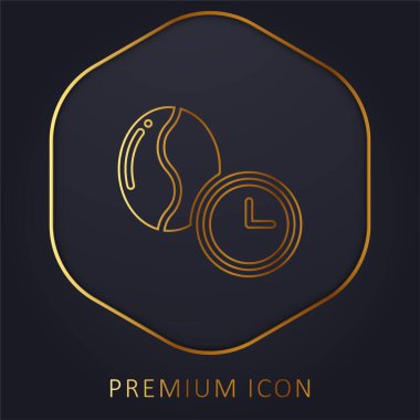 Bean golden line premium logo or icon clipart