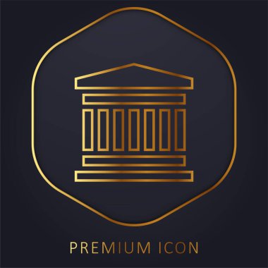 Banka altın hat premium logosu veya simgesi