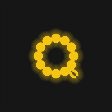 Bilezik sarısı parlak neon simgesi