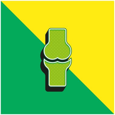 Bone Green and yellow modern 3d vector icon logo clipart