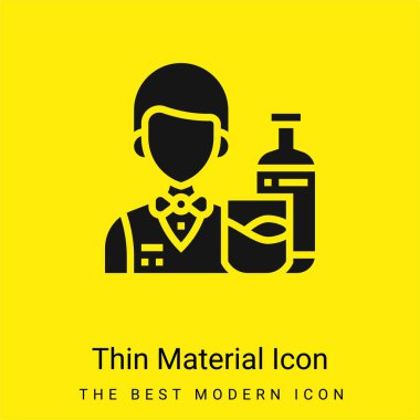 Bartender minimal bright yellow material icon clipart