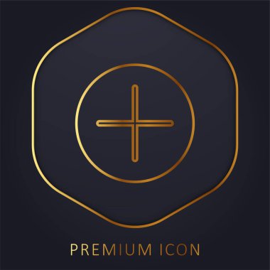 Altın çizgi premium logo veya simge ekle