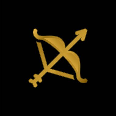 Artemis altın kaplama metalik simge veya logo vektörü