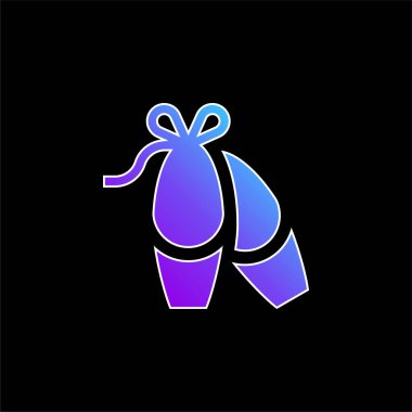 Balerin mavi gradyan vektör simgesi