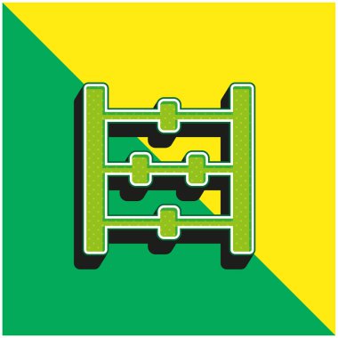 Abaküs Yeşil ve Sarı modern 3d vektör simgesi logosu