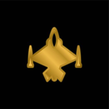 Hava Kuvvetleri Altın Kaplama Metal Simge veya logo Vektörü