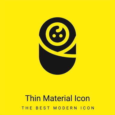 Baby minimal bright yellow material icon clipart