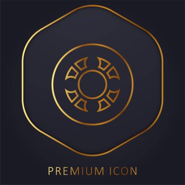 Ball Bearing golden line premium logo or icon clipart