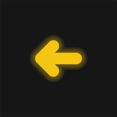 Arka sarı parlak neon simgesi