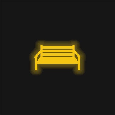 Sarı benç parlayan neon simgesi