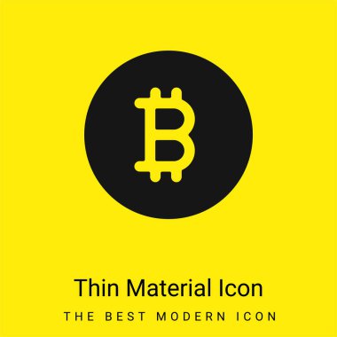 Bitcoin en az parlak sarı madde simgesi