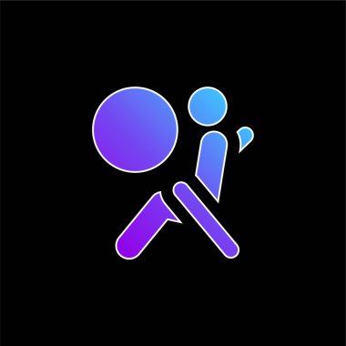 Hava yastığı mavi gradyan vektör simgesi