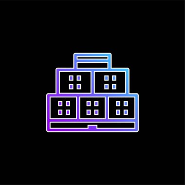 Görünüm Bloğu mavi eğimli vektör simgesi