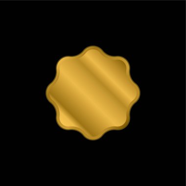 Rozet altın kaplama metalik simge veya logo vektörü