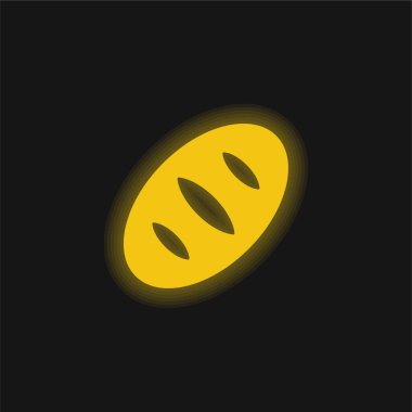 Ekmek sarısı parlak neon simgesi