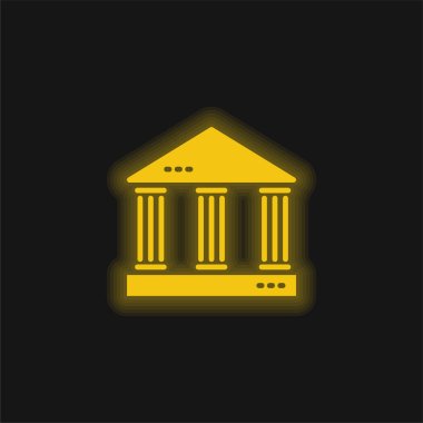 Bankanın sarı parlak neon simgesi